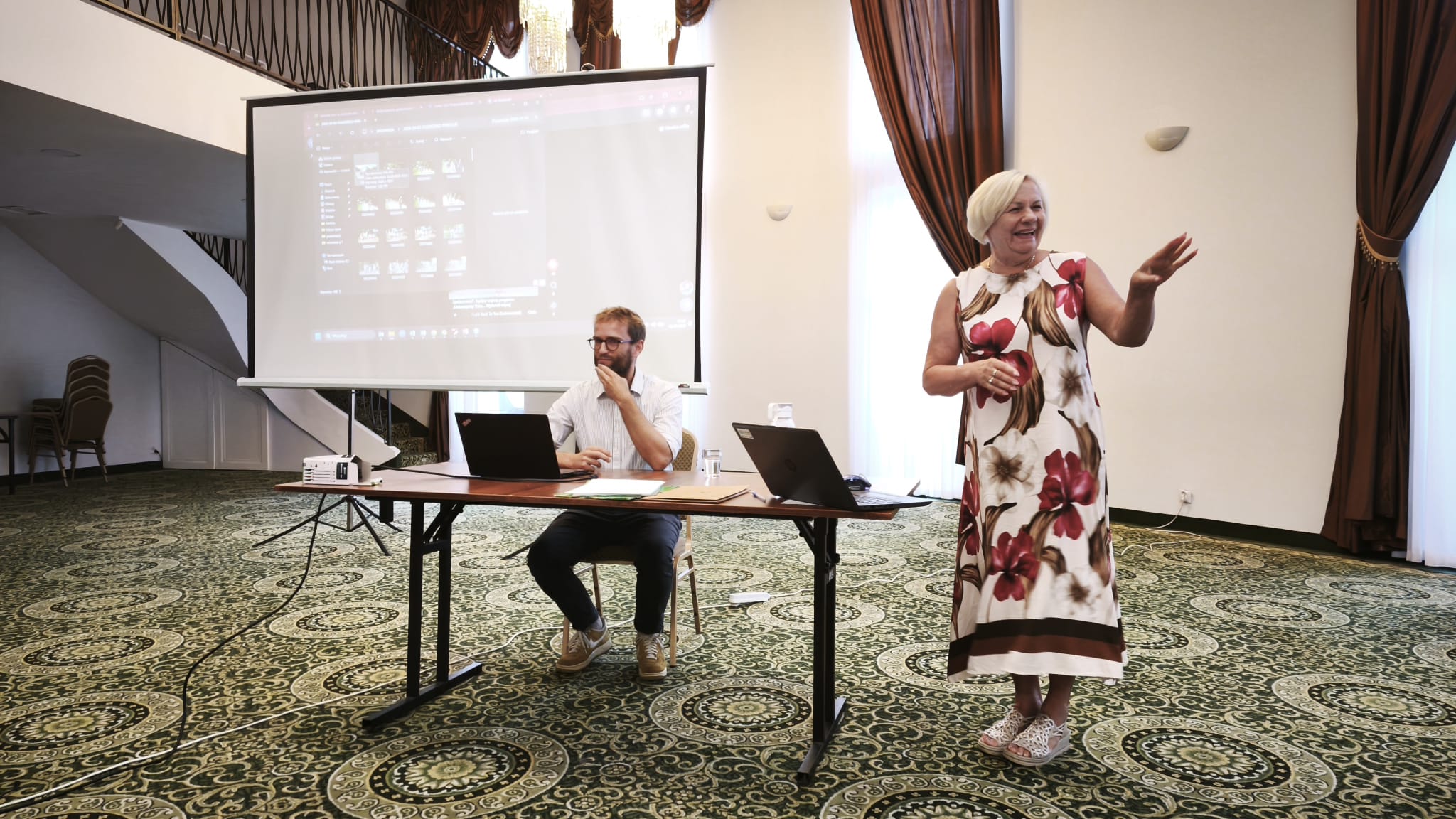 Prezentacja projektu UTW Nysa podczas spotkania podsumowującego program